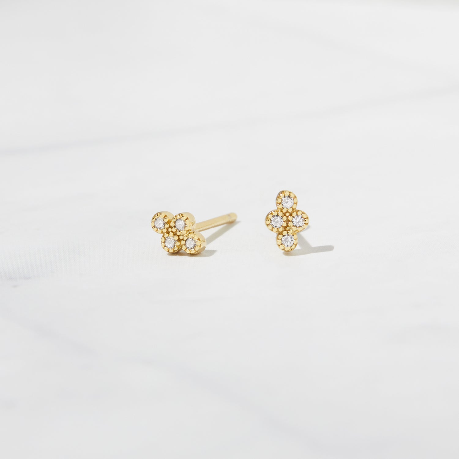 Tiny 4 Stone CZ Studs