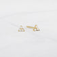 Tiny CZ 3 Stone Studs