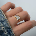 affordable high quality two stone engagement ring