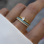 Stacking turquoise thin ring