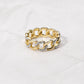 Two-Tone Pavé Chain Ring