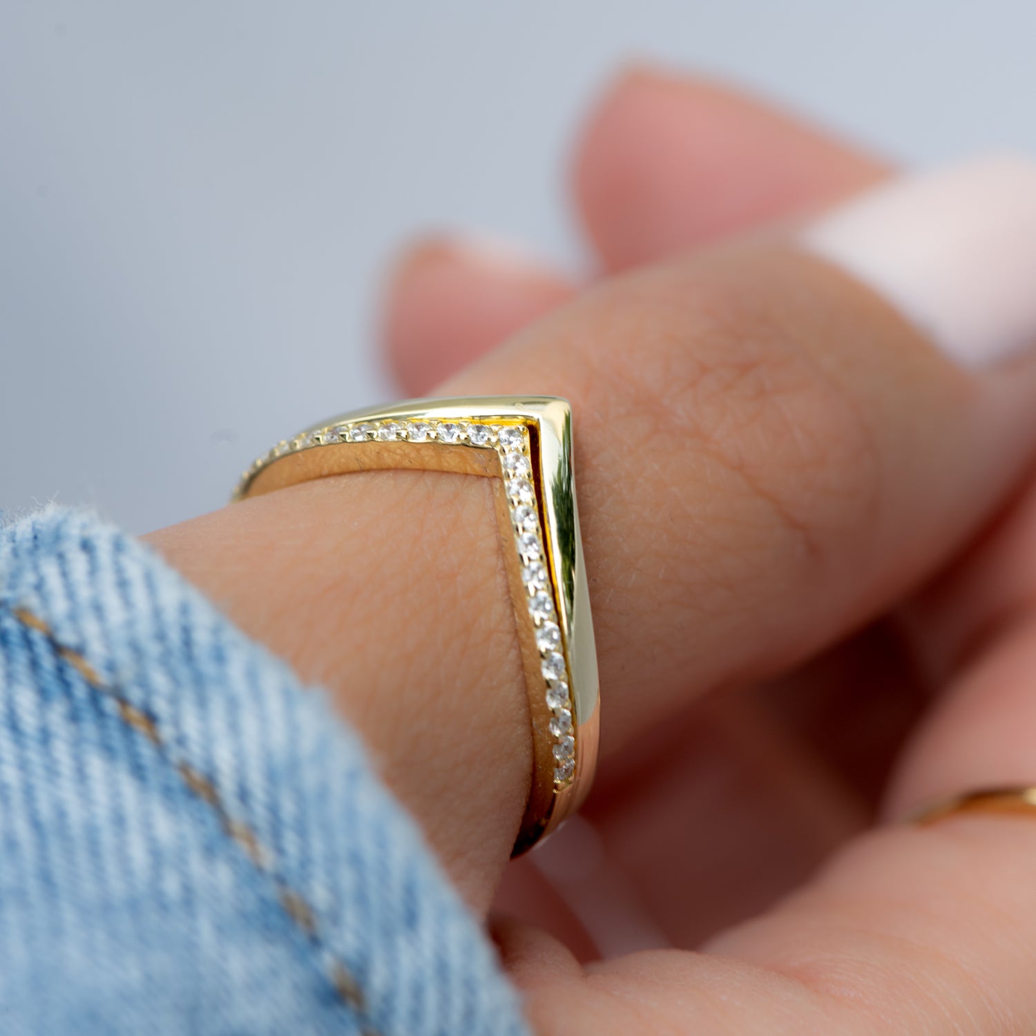 Chevron Ring Set
