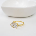 14k gold plated hypoallergenic engagement ring