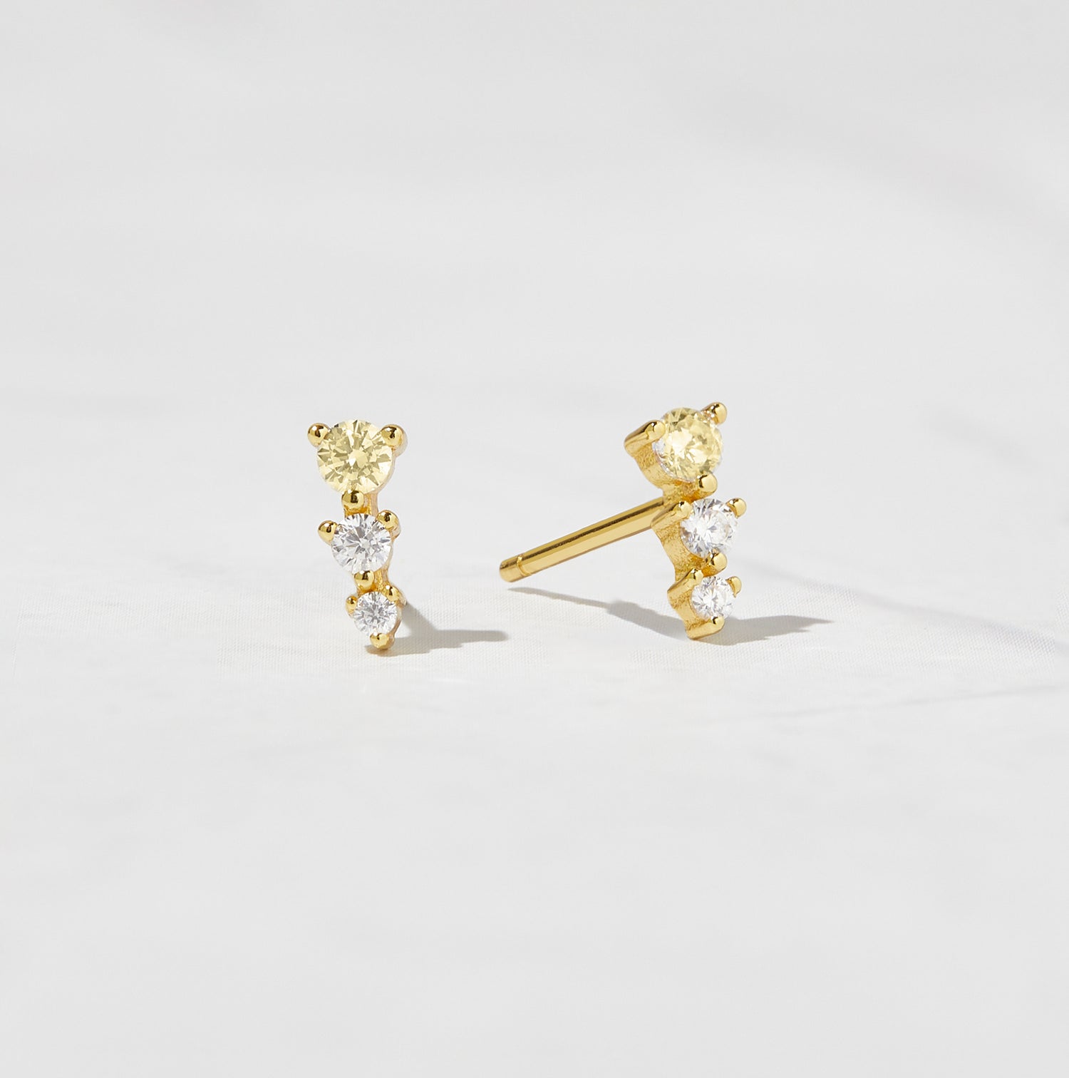 Yellow & Diamond Ear Climber