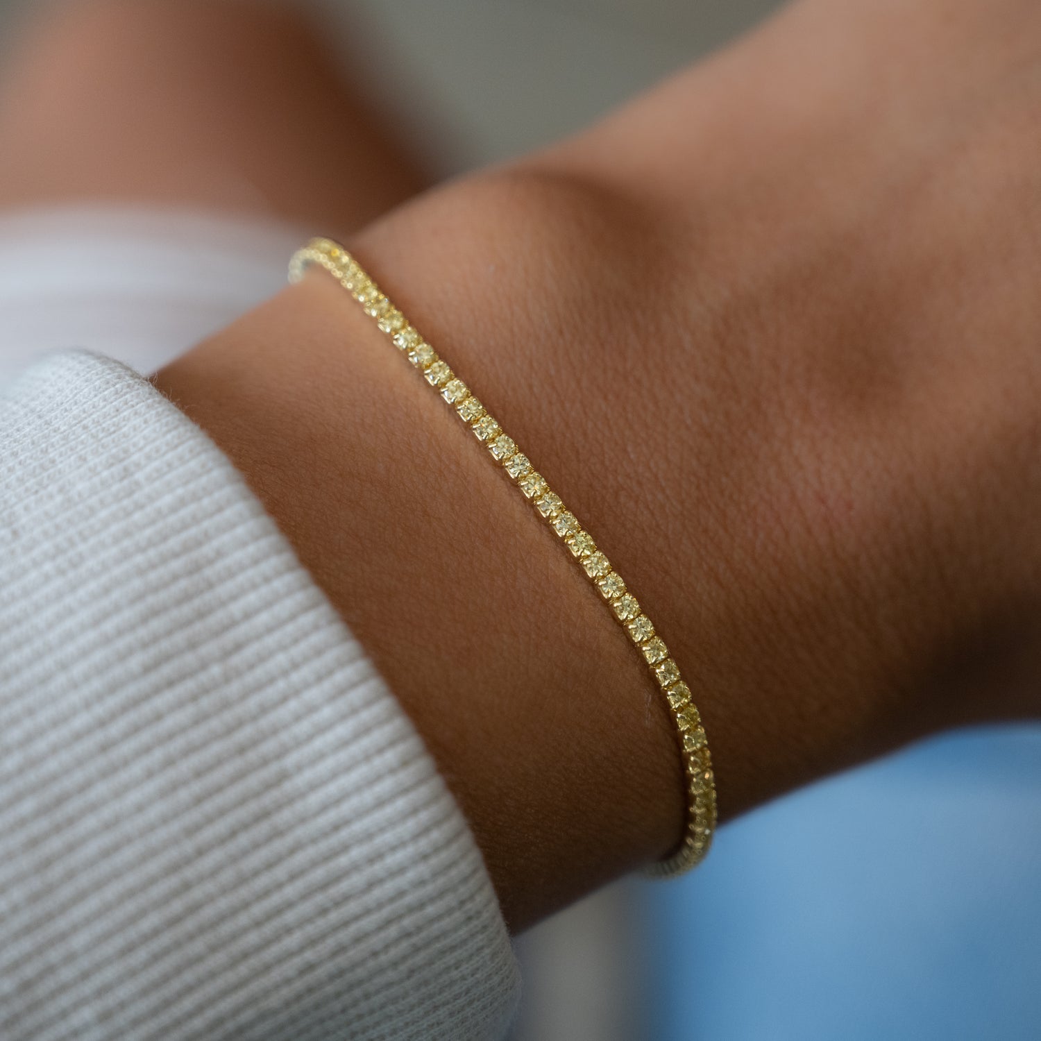 Champagne Tennis Bracelet