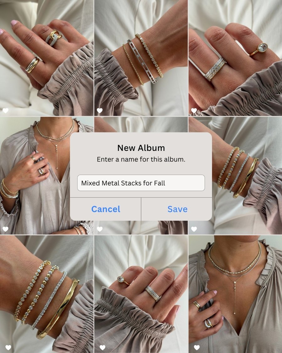 Sami Jewels gold and silver fall stack